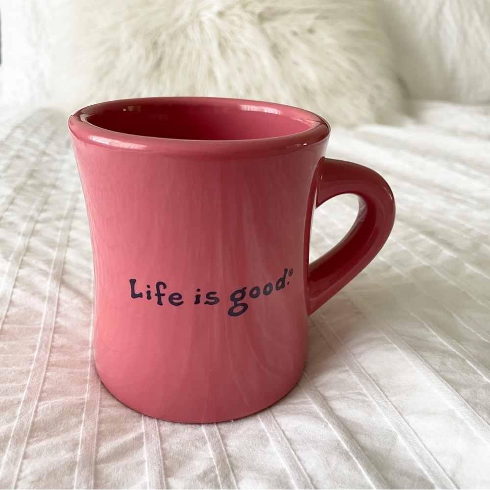 Life Is Good Vibrant Pink Mug